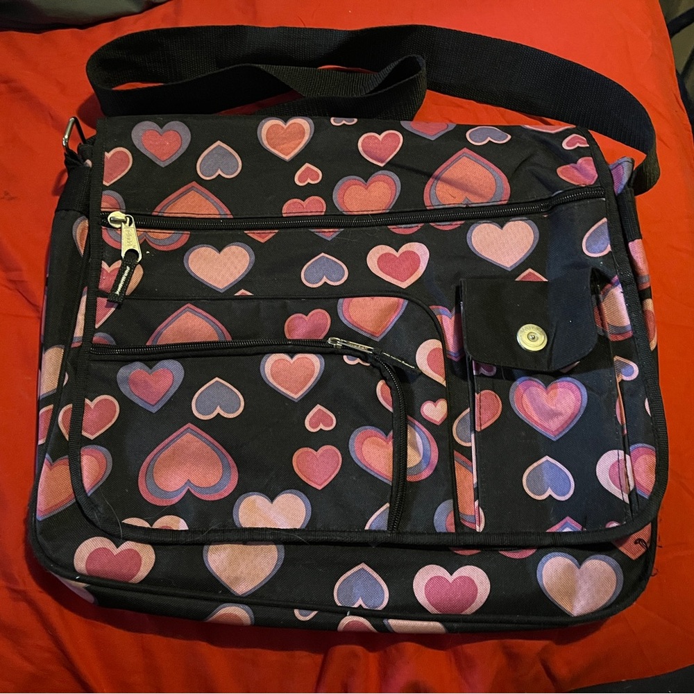 MUDD HEART LAPTOP BAG W/SHOULDER STRAP